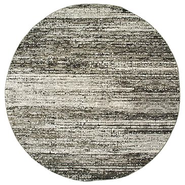 Oriental Weavers Atlas 8037G 7"10" Round Ash Area Rug, , large