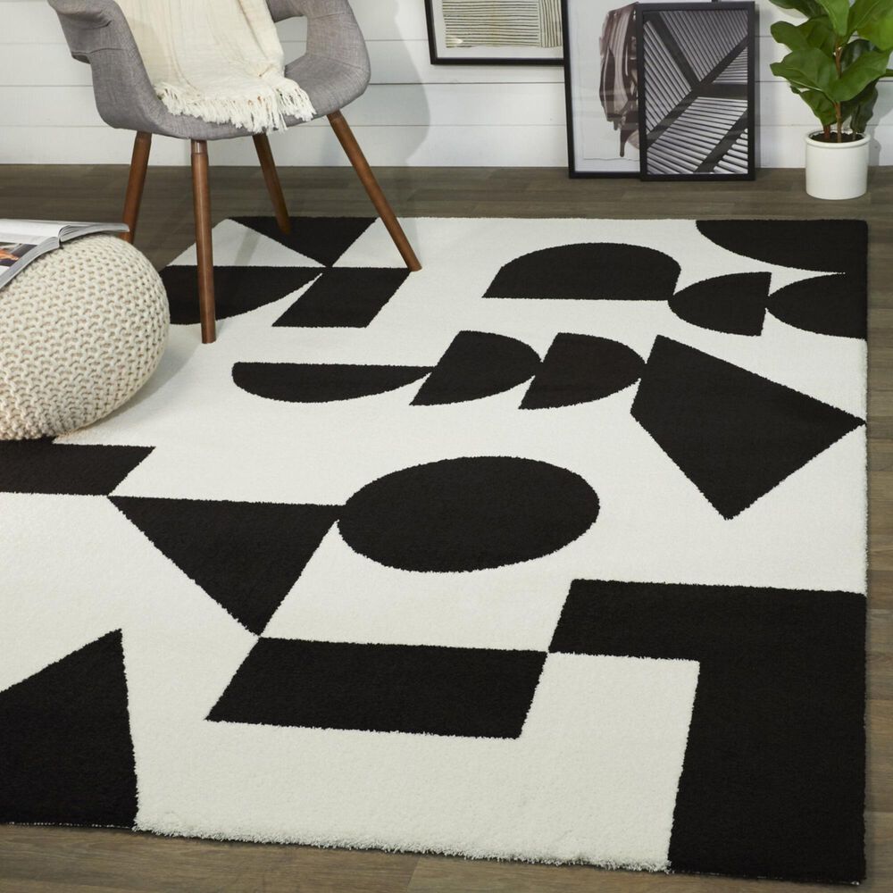 Balta Rugs Steiner 5&#39;3&quot; x 7&#39; Black Area Rug, , large