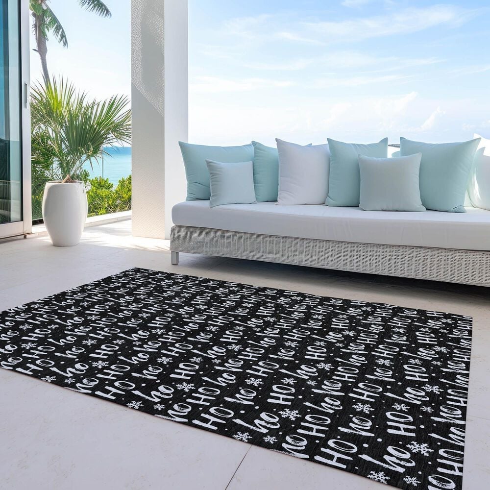 Dalyn Rug Company Wonderland WN22 5&#39; x 7&#39;6&quot; Black Indoor/Outdoor Area Rug, , large