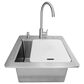 Coyote Outdoor 21" Built-In Outdoor Sink with Faucet, Drain and Soap Dispenser in Stainless Steel, , large