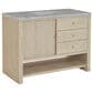 James Martin Vanities Marigot Single 48" Single Vanity in Sun-washed Oak with 3 cm Victorian Silver Quartz Top, , large