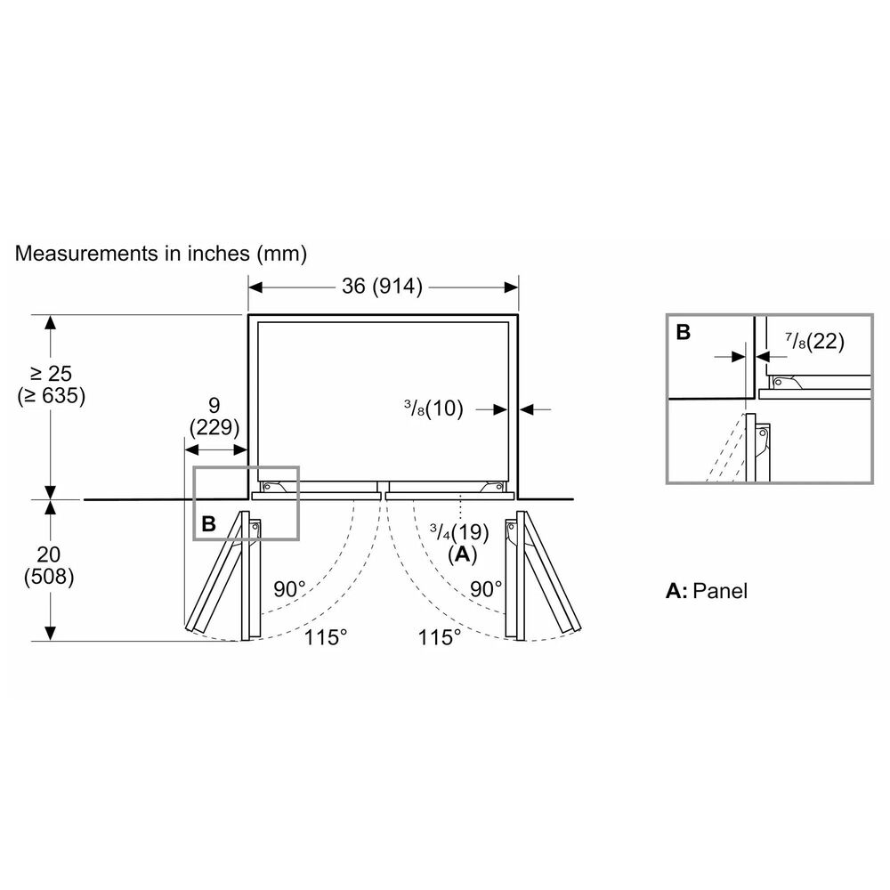 Bosch Benchmark 20.1 Cu. Ft. Built-in Bottom Freezer Refrigerator in Panel Ready, , large