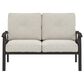 Hearth and Haven Outdoor Loveseat with Light Khaki Metal Frame in Beige, , large