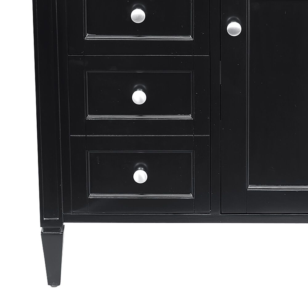James Martin Vanities Brittany 30&quot; Single Bathroom Vanity in Black Onyx with 3 cm Carrara White Marble Top and Rectangle Sink, , large