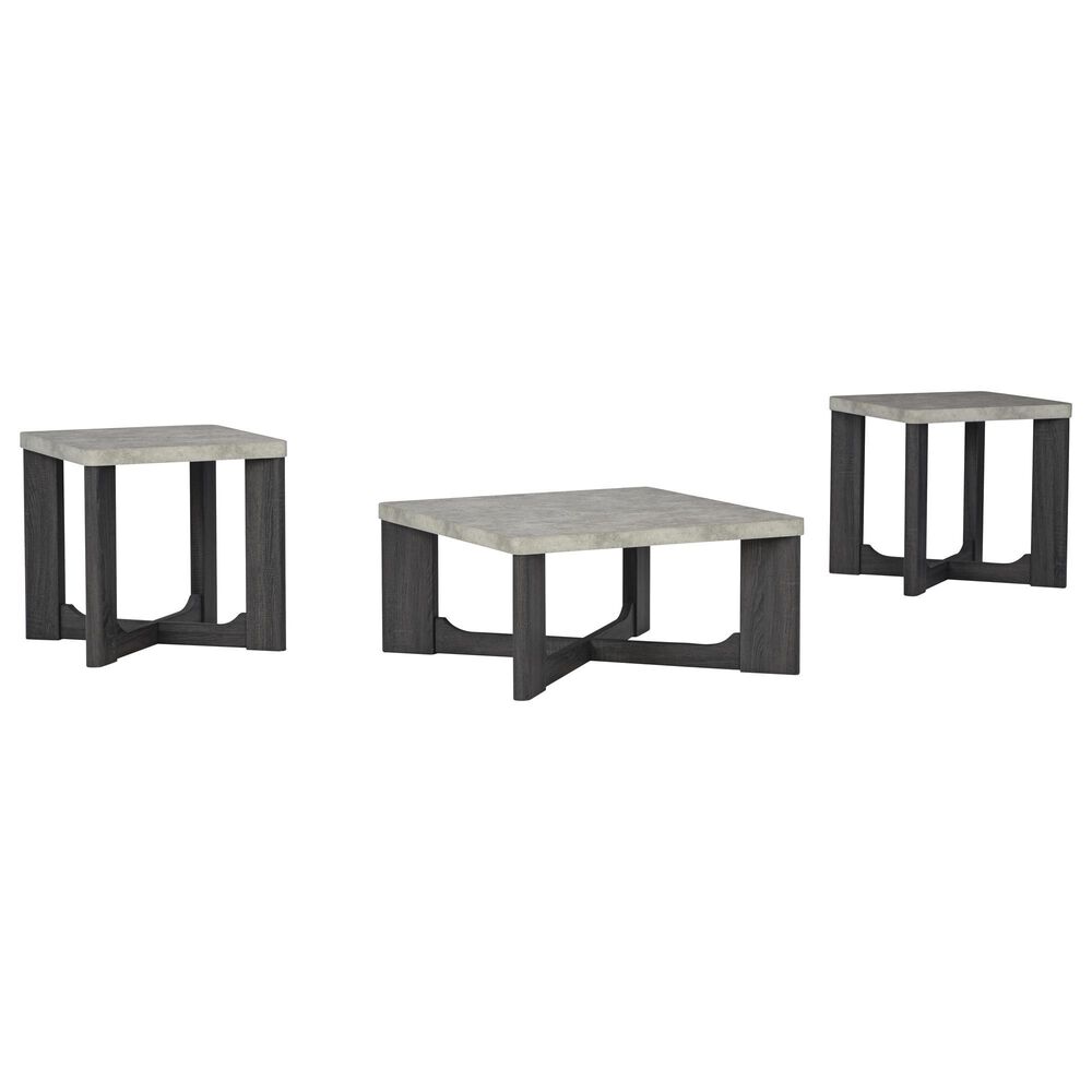 Ashley Sharstorm 3-Piece Table Set in Charcoal Gray, , large