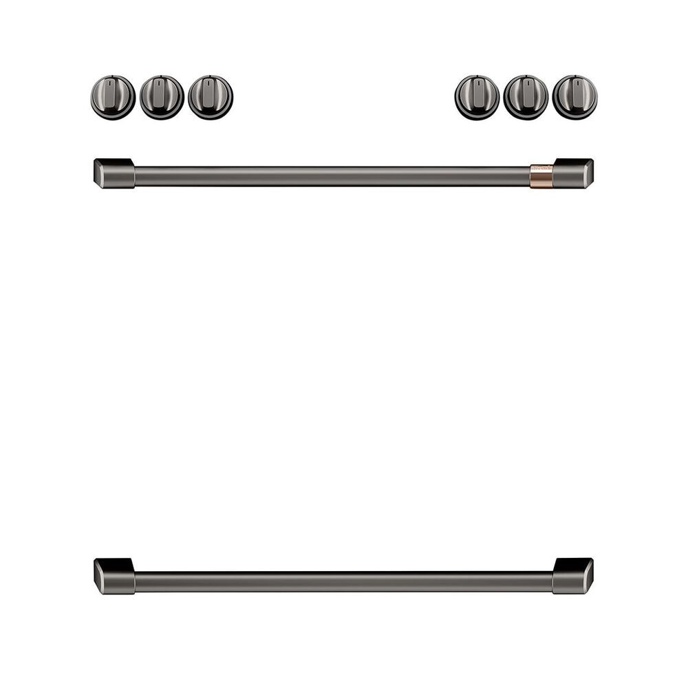 Cafe Front Control Electric Knobs and Handles in Brushed Black, , large