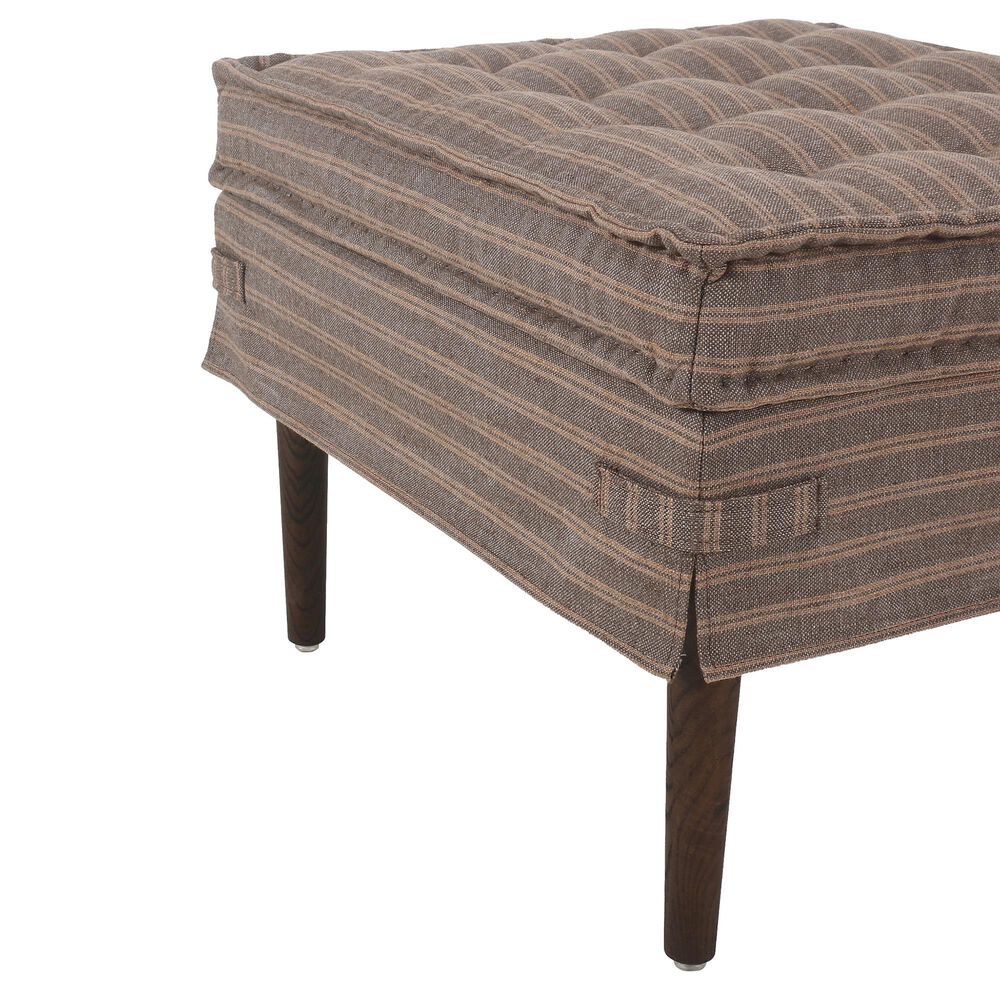 Four Hands Cole Small Ottoman in Rodin Bark, , large