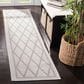 Safavieh Bermuda BMU805A 2" x 6" Ivory and Light Grey Indoor/Outdoor Area Performance Rug, , large
