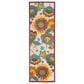 Nourison Aloha 2" x 6" Bright Blue, Neutral Ivory, Yellow and Red Indoor/Outdoor Runner, , large