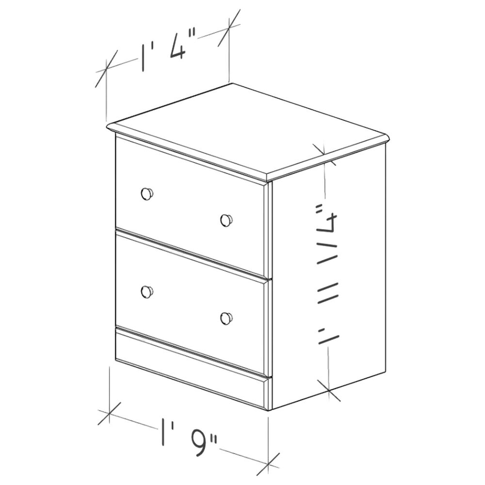 Lemoore Essential 2-Drawer Night Stand in Rockport White, , large
