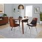 LumiSource Anabelle Side Chair with Brown Cushion in Chrome and Walnut (Set of 2), , large
