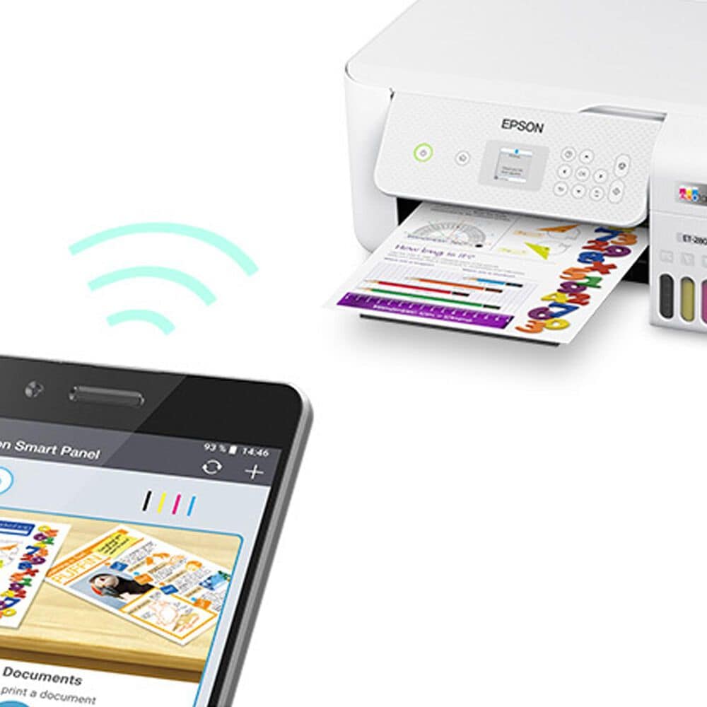Epson EcoTank ET-2800 Wireless All-in-One Supertank Inkjet Printer in White, , large