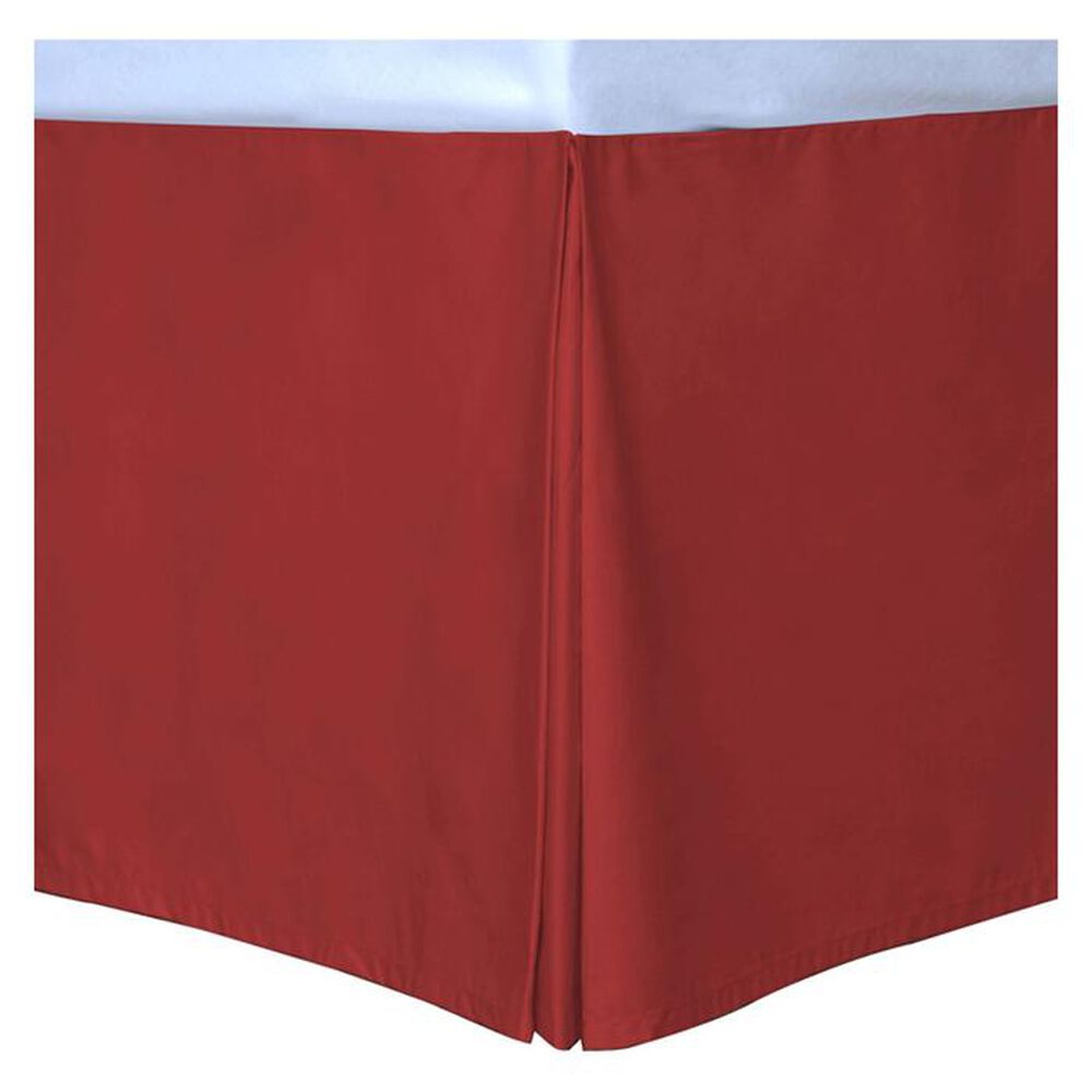 Epoch Hometex Cotton Loft Colors Twin Bed Skirt in Scarlet, , large