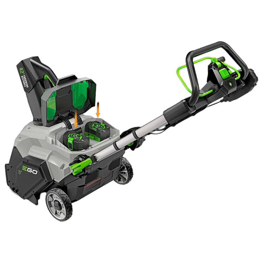 EGO 21" Single-Stage Snow Blower with Peak Power, 2 x 4.0Ah Batteries and 320W Charger in Black and Gray, , large