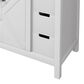 Lexora Home Marsyas 48" Single Bathroom Vanity in White with Grey Quartz Top and Rectangular Sink, , large