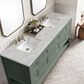 James Martin Vanities Breckenridge 72" Double Bathroom Vanity in Smokey Celadon with 3 cm Eternal Jasmine Pearl Silestone Top, Rectangular Sinks and FreePower Wireless Charger, , large