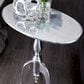 Maple and Jade End Table with Scroll Legs in Satin Silver, , large