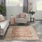Nourison Sahar SHR02 9"3" x 12"7" Rust Area Rug, , large