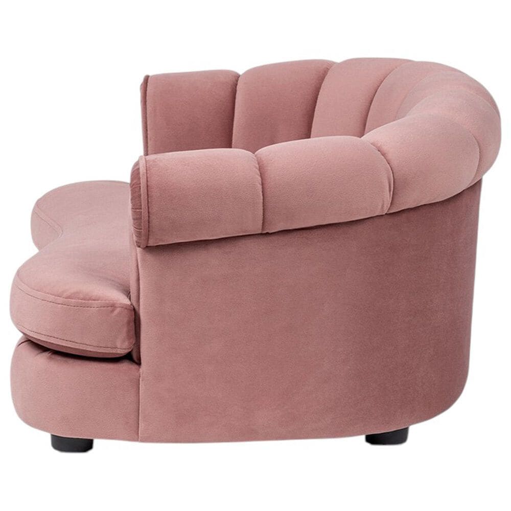 Jennifer Taylor Home Halle 35.5" Rolled-Arm Dog Bed with Channel-Tufted Back in Ash Rose Pink, , large