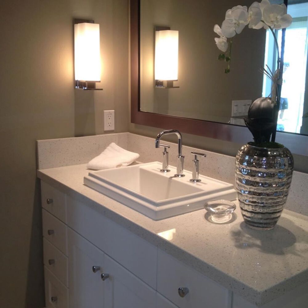 NFM Custom Countertops Iced White 3cm Quartz Countertop, , large