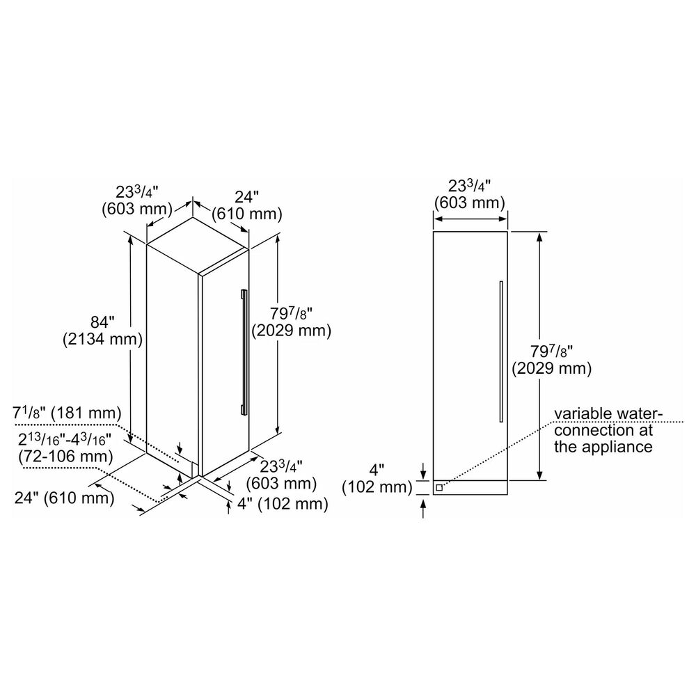 Thermador 24&quot; Built-In Freezer Column in Panel Ready, , large