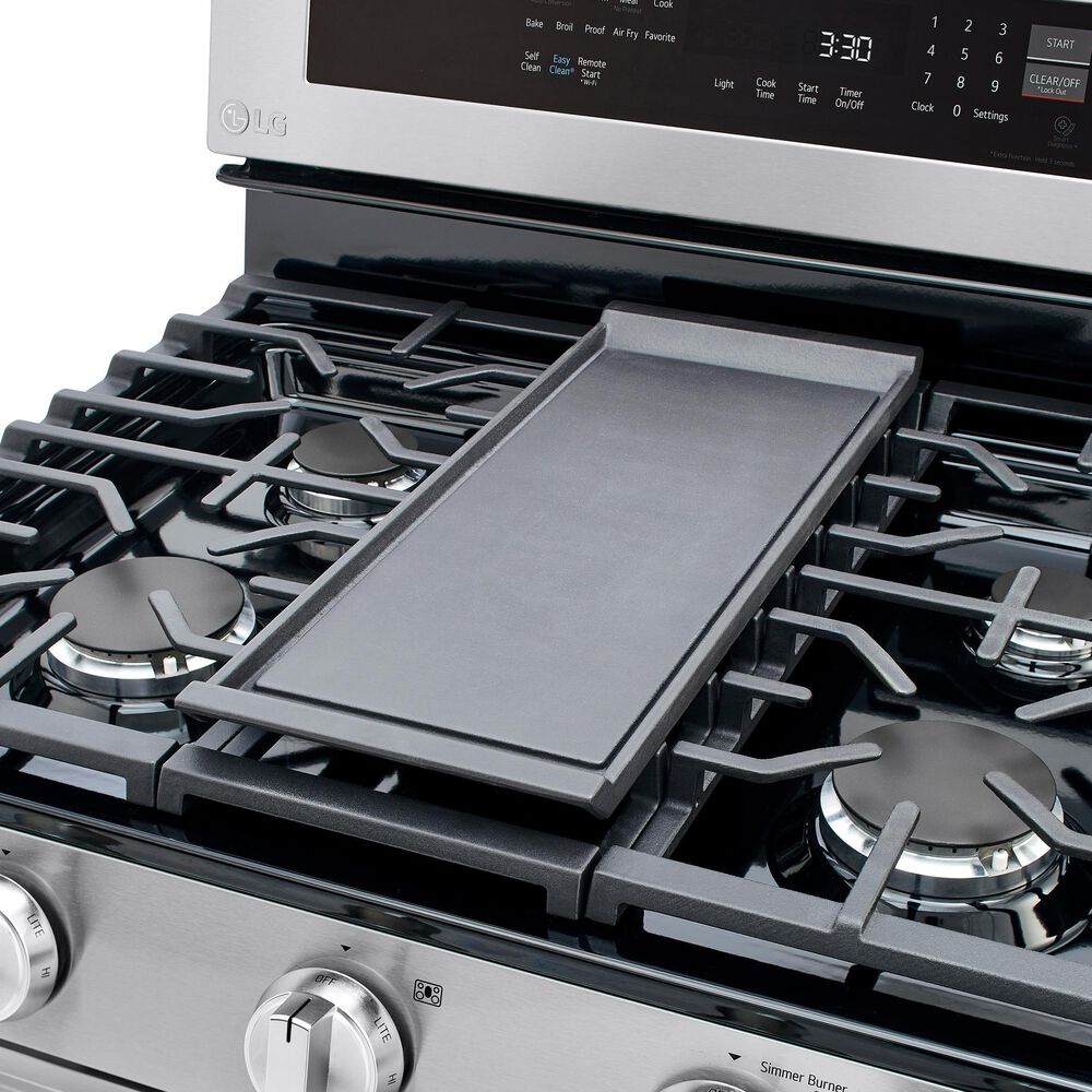 Lg 5 8 Cu Ft Smart Wi Fi Enabled True Convection Instaview Gas Range With Air Fry In Stainless Steel Nebraska Furniture Mart
