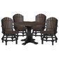 Amish Orchard 5-Piece Patio Counter Height Dining Set in Brazilian Walnut and Black, , large
