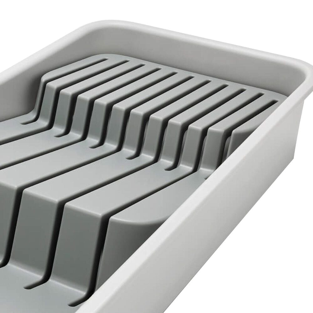 Joseph Joseph DrawerStore 2-Tier Compact Knife Organiser in Stone, , large