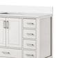Lexora Home Jacques 48" Single Bathroom Vanity in White with 2 cm White Quartz Top and Rectangular Sink, , large