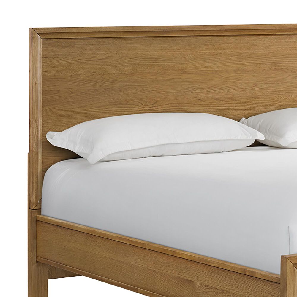 Hawthorne Furniture Newport King Panel Bed in Natural Oak and Matte Black, , large