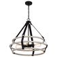 Vaxcel Taylor 4-Light Pendant in Textured Black and Ash Gray, , large