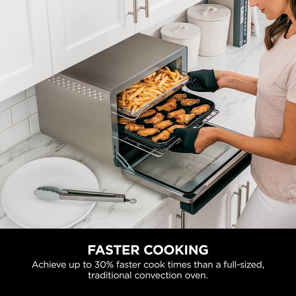 Euro Pro Ninja Foodi 10-In-1 XL Pro Air Fry Oven in Black Stainless Steel