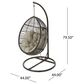 Noble House Layla Hanging Basket Chair and Stand in Multi-Brown, , large