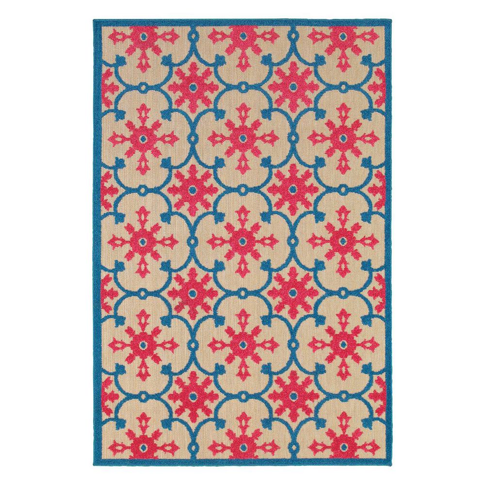 Oriental Weavers Cayman 190L 5"3" x 7"6" Sand/Pink Area Rug, , large