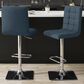 CorLiving Adjustable Square Base Barstool in Dark Blue (Set of 2), , large