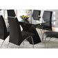 Furniture of America Warner Dining Table in Black and Clear - Table Only, , large