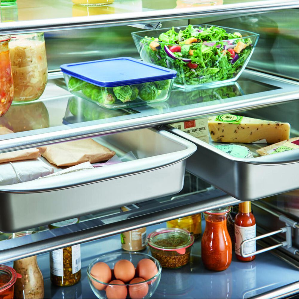 Sub Zero 36&quot; PRO Built-In Refrigerator/Freezer with Glass Door on Left Hinge in Stainless Steel, , large