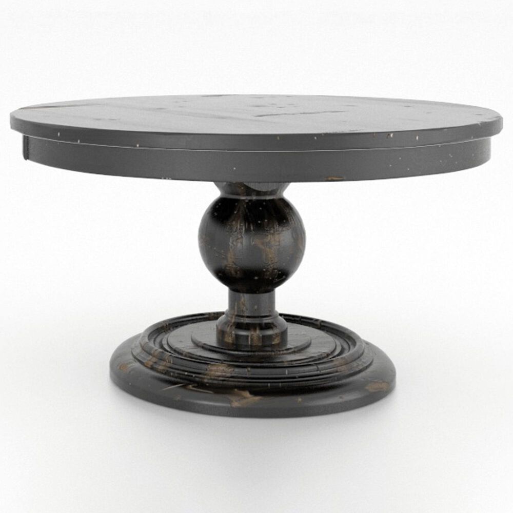 Canadel Champlain 5-Piece Round Dining Set in Distressed Black, , large