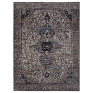 Nourison Grand Washables 7"10" x 9"10" Ivory Blue Area Rug, , large