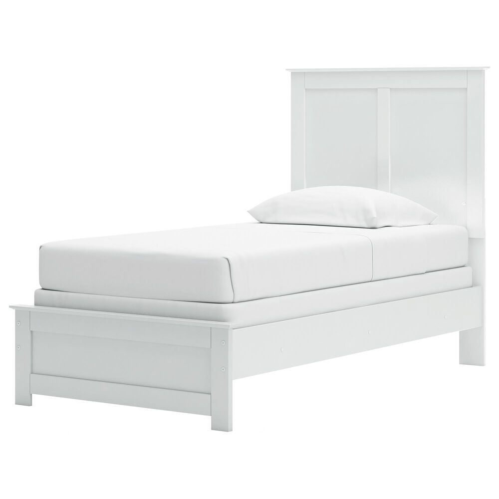 Ashley Bostwick Shoals 4-Piece Twin Panel Bedroom Set in White, , large