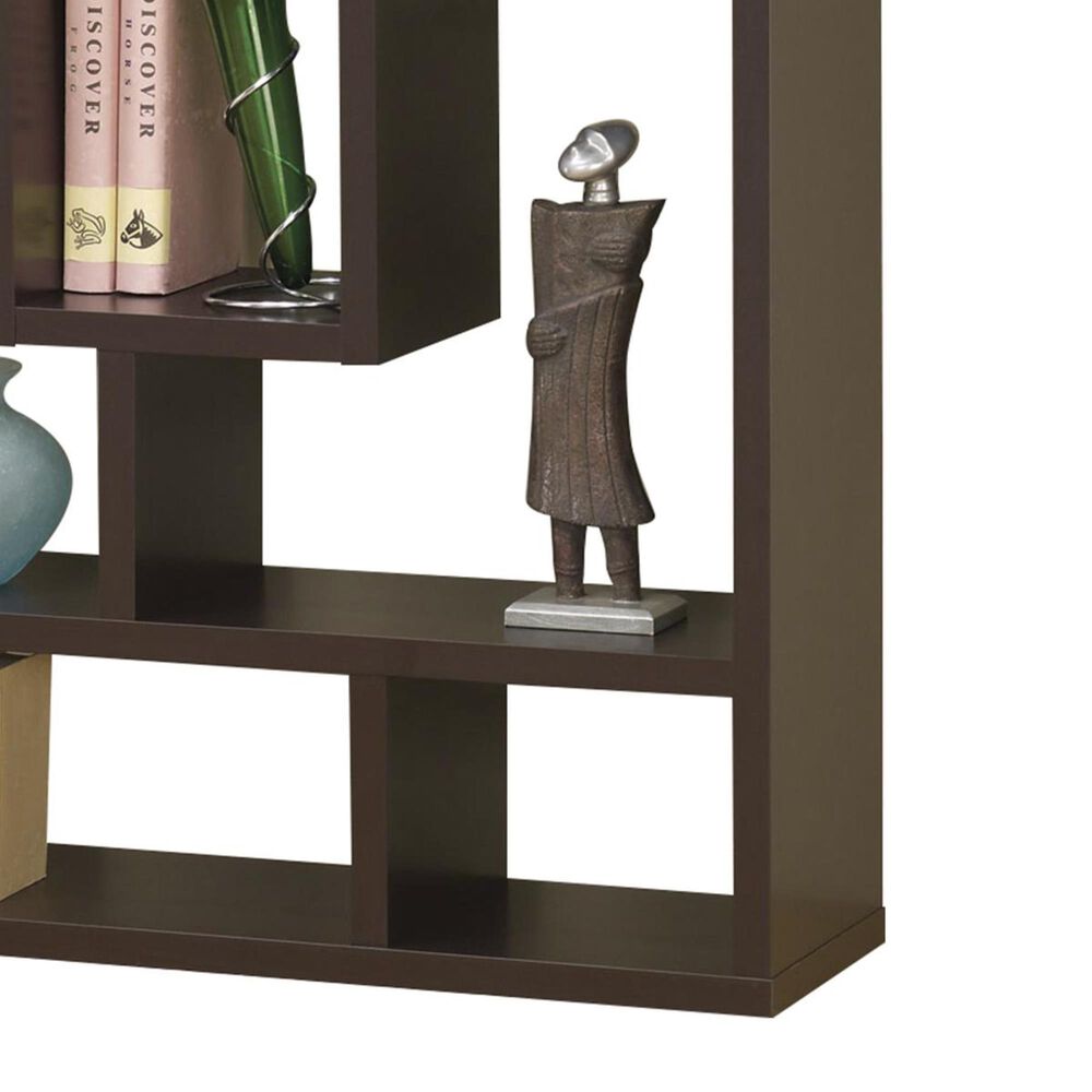 Pacific Landing Bookshelf in Cappuccino with Rectangular Shelves, , large