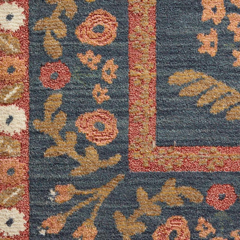 Loloi Fiore FIO-01 2&#39;7&quot; x 8&#39; Navy and Rust Runner, , large