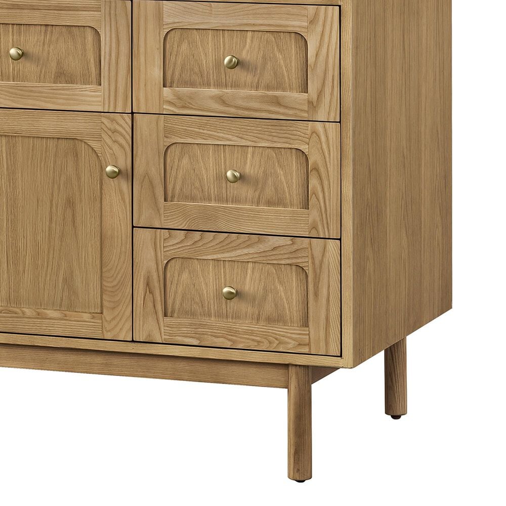 James Martin Vanities Laurent 48" Single Bathroom Vanity in Light Natural Oak with 3 cm Eternal Jasmine Pearl Silestone Top, Rectangular Sink and FreePower Wireless Charger, , large