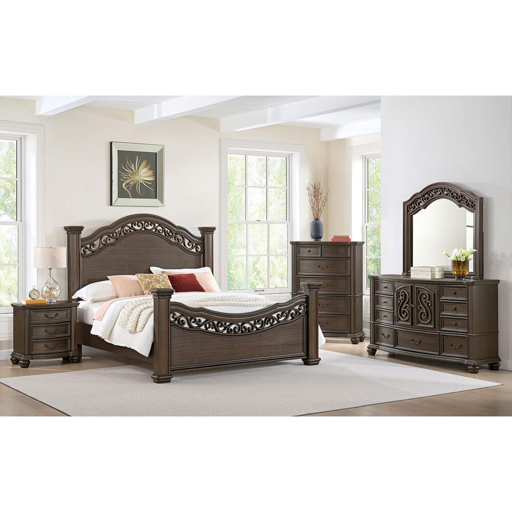Mayberry Hill Brunswick 7-Drawer Dresser and Mirror in Mahogany, , large