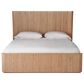 Universal Furniture Modern Walker King Panel Bed with Dresser, Wardrobe and Two Nightstands in Natural Oak with AC Outlets and USB Ports, , large