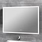Lexora Home Aurorium 36" x 28" LED Vanity Mirror in White, , large