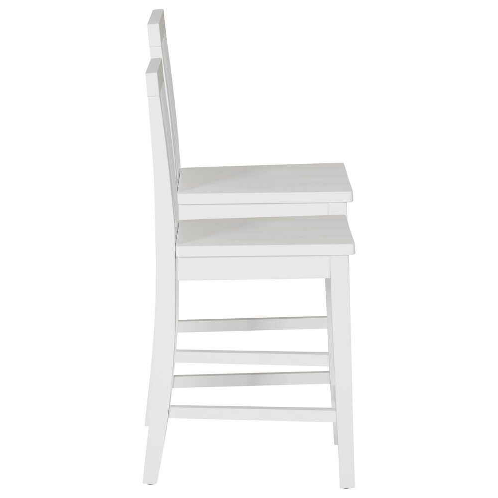 Linon Home Decor Percival Counter Stool in Bright White (Set of 2), , large