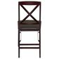 Linden Boulevard Triena Cross Back Folding Chair in Espresso, , large