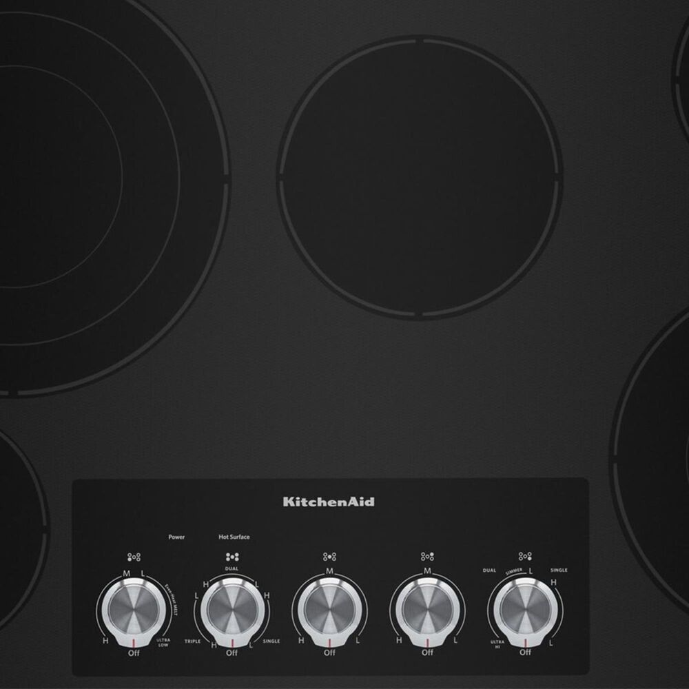 KitchenAid 36" Electric Cooktop in Black Nebraska Furniture Mart