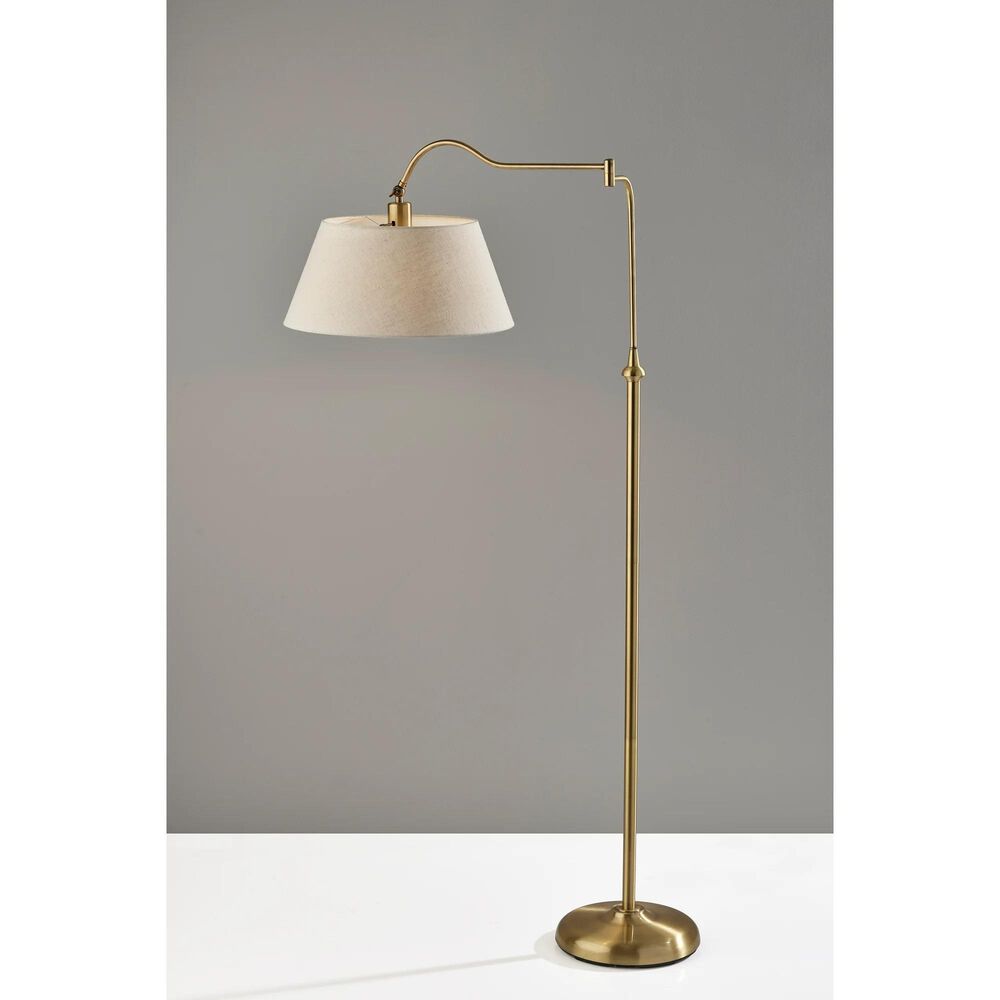 Adesso Rodeo Floor Lamp in Antique Brass, , large